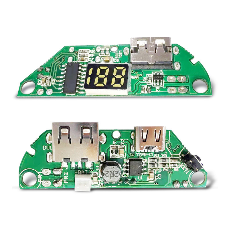 USB充电暖手线路板PCBA方案开发 数显充电热水袋主控板抄板